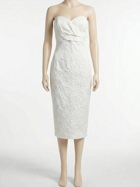 Brocade Jacquard Couture Wedding Evening Cocktail Runway Embroidered Gown Dress